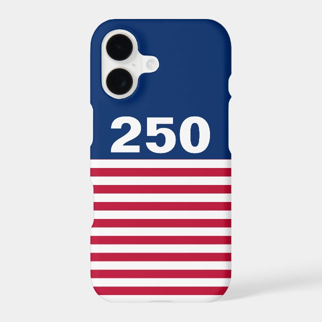 250 Red White and Blue USA Anniversary iPhone Case (Back)