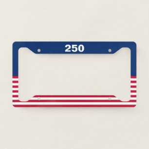 250 Red White and Blue USA Anniversary License Plate Frame