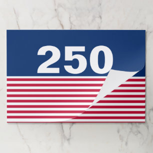 250 Red White Blue USA Anniversary Paper Placemats