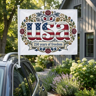 250 USA Year Semiquincentennial American Milestone Car Flag