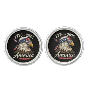 250 Year America 1776 2026 Eagle Vintage Cufflinks