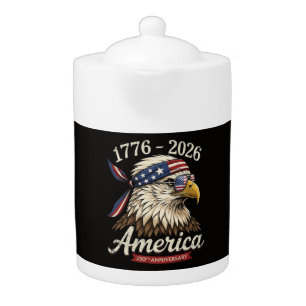 250 Year America 1776 2026 Eagle Vintage Teapot
