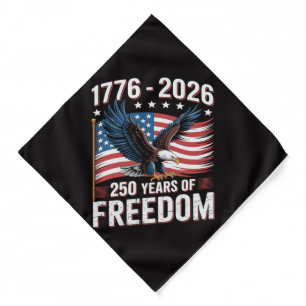 250 Years 1776 2026 250th 4th July Bandana