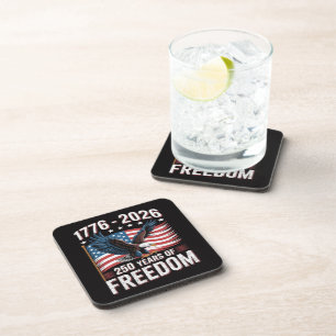 250 Years 1776 2026 250th 4th July Beverage Coaster