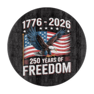 250 Years 1776 2026 250th 4th July Cutting Board