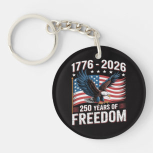 250 Years 1776 2026 250th 4th July Keychain