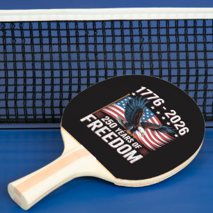 250 Years 1776 2026 250th 4th July Ping Pong Paddle