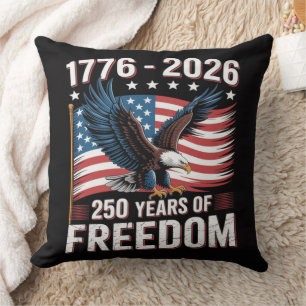250 Years 1776 2026 250th 4th July Throw Pillow