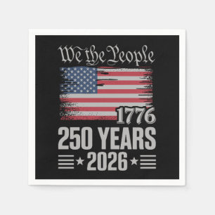250 Years 1776 2026 250th Birthday 4th Of July Napkins