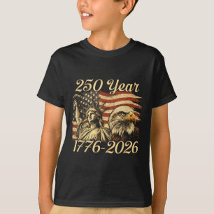 250 Years 1776 2026 250th Birthday 4th of July T-Shirt