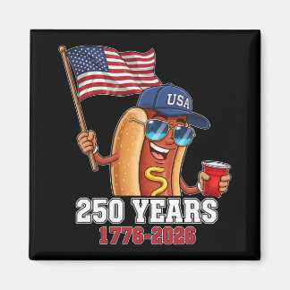 250 Years 1776-2026 250th Birthday Hotdog Magnet