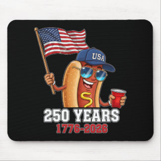 250 Years 1776-2026 250th Birthday Hotdog Mouse Pad