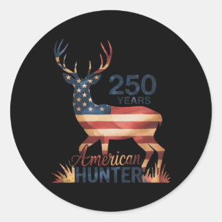 250 Years 1776-2026 250th Birthday Hunting Classic Round Sticker