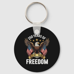 250 Years 1776-2026 250th Birthday Patriotic Ld Ea Keychain