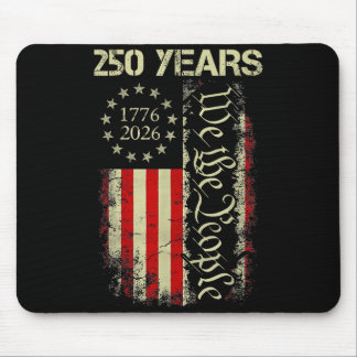 250 Years 1776-2026 250th Birthday Usa Flag Patrio Mouse Pad