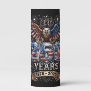 250 Years 1776 2026 4th of July Eagle 250th Annive Pillar Candle