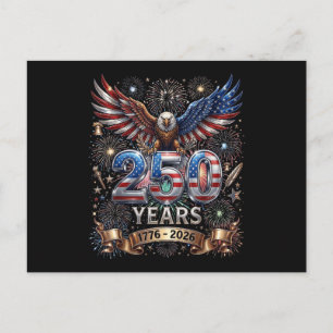 250 Years 1776 2026 4th of July Eagle 250th Annive Postcard