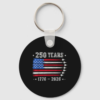 250 Years 1776 2026 Birthday USA for Men Women 4th Keychain