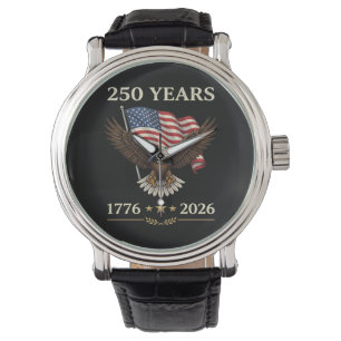 250 Years 1776 2026 Eagle American Flag Watch