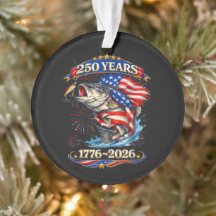 250 Years 1776-2026 Trout Fishing Ornament