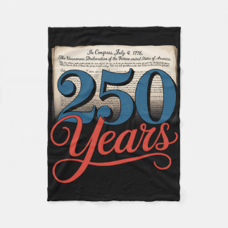 250 Years 1776 Declaration Of Independence Usa Gif Fleece Blanket