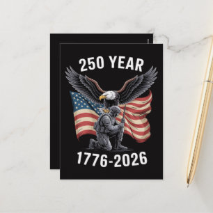 250 Years 250th Anniversary USA 4th July Holiday Postcard