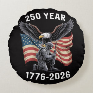250 Years 250th Anniversary USA 4th July Round Pillow