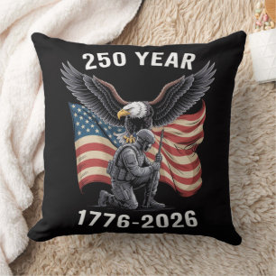 250 Years 250th Anniversary USA 4th July Throw Pillow