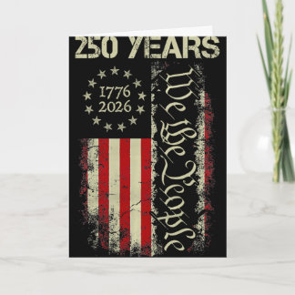 250 Years America 1776 2026 We The People Flag Usa Card