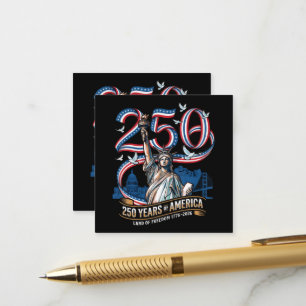 250 Years America Anniversary 1776 2026 Enclosure Card