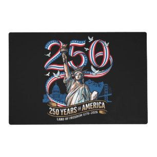 250 Years America Anniversary 1776 2026 Placemat