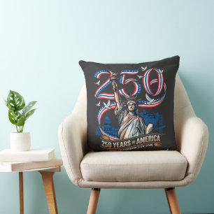 250 Years America Anniversary 1776 2026 Throw Pillow