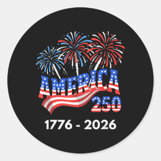 250 Years America Anniversary 250th Independence Classic Round Sticker