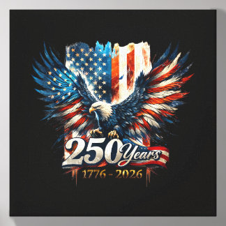 250 Years America Anniversary 250th Independence D Canvas Photo Tile
