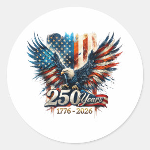250 Years America Anniversary 250th Independence D Classic Round Sticker