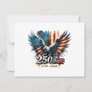 250 Years America Anniversary 250th Independence D Holiday Card