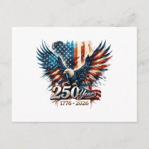 250 Years America Anniversary 250th Independence D Holiday Postcard