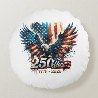 250 Years America Anniversary 250th Independence D Round Pillow