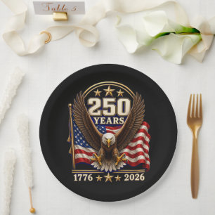 250 Years America Anniversary 250th Paper Plates
