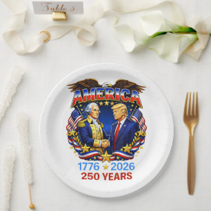 250 Years America Anniversary 250th Paper Plates