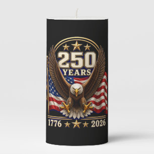 250 Years America Anniversary 250th Pillar Candle