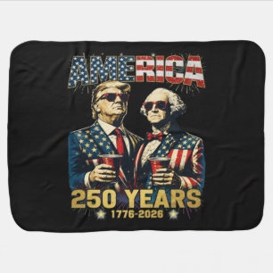 250 Years America Anniversary 250th Trump Baby Blanket