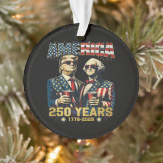 250 Years America Anniversary 250th Trump Ornament