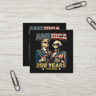 250 Years America Anniversary 250th Trump  Square Business Card
