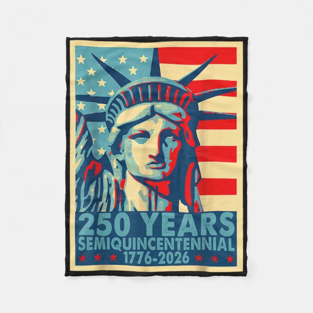 250 Years America Anniversary 4th Of July Independ Fleece Blanket (Front)