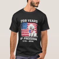 250 Years America Anniversary Bichon Frise 250th A