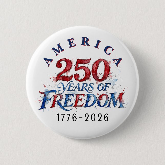 250 Years America Anniversary  Button (Front)