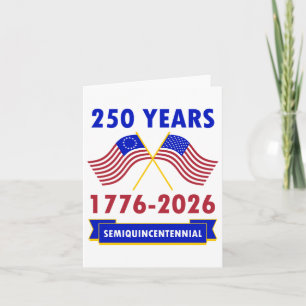 250 Years America Anniversary July 4th Vintage Wom Card