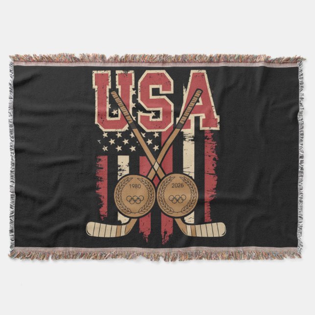 250 Years America Anniversary Throw Blanket (Front)