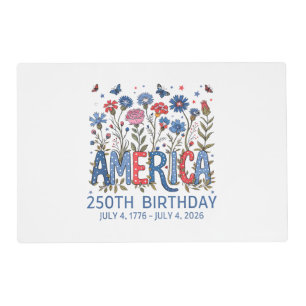 250 Years America Anniversary USA 250th Birthday F Placemat